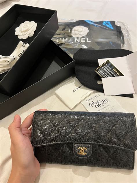 chanel long classic flap wallet|chanel long wallet price.